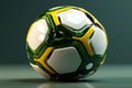 Aerodynamic Futuristic soccer ball. Generate Ai