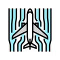 aerodynamics aeronautical engineer color icon vector illustration