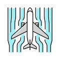 aerodynamics aeronautical engineer color icon vector illustration