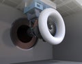 Aeroengine test cell concept Royalty Free Stock Photo