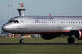 Aeroflot plane, close-up view