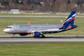 Aeroflot Russian Airlines Airbus A320-214(WL) arriving at Dusseldorf Airport. Germany - February 7, 2020