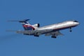 Aeroflot Tupolev Tu-154M RA-85644 landing at Sheremetyevo international airport.