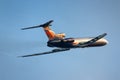 Aeroflot Tupolev Tu-154M taking off at Sheremetyevo international airport.