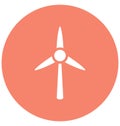 Aerogenerator, mill, Isolated Vector Icon which can be easily edit or modified.