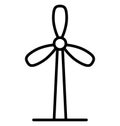Aerogenerator, whirligig Vector Icon can be easily modified or edit Royalty Free Stock Photo