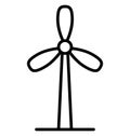 Aerogenerator, whirligig Vector Icon can be easily modified or edit