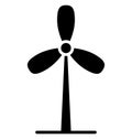 Aerogenerator, whirligig Vector Icon can be easily modified or edit