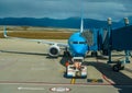 Aerolineas Argentinas aircraft on tarmac at the Malvinas Argentinas Ushuaia International Airport