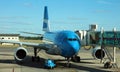 Aerolineas Argentinas Airplane at airport gate ready for boarding and departure Royalty Free Stock Photo