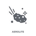 aerolite icon from Astronomy collection. Royalty Free Stock Photo
