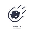 aerolite icon on white background. Simple element illustration from Astronomy concept Royalty Free Stock Photo