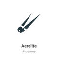 Aerolite vector icon on white background. Flat vector aerolite icon symbol sign from modern astronomy collection for mobile Royalty Free Stock Photo