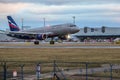 Aeroloft Airbus A320 landing in Prague Airport