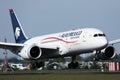 Aeromexico landing at Amsterdam Schiphol Airport, AMS