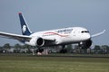 Aeromexico landing at Amsterdam Schiphol Airport, AMS