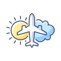 Aeronautical meteorology RGB color icon