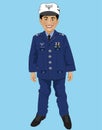 Aeronautics Officer boy wearing an uniform