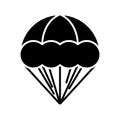 Aeronauts black icon, concept illustration, vector flat symbol, glyph sign.