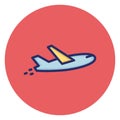 Aeroplane, air travel Vector Icon which can easily edit