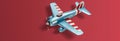 aeroplane background air symbol white aircraft fly flight blue business plane. Generative AI. Royalty Free Stock Photo