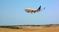 Aeroplane with blue sky