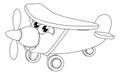 Aeroplane Cartoon Coloring Book Plane Airplane