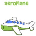 Aeroplane cartoon vector art illustration