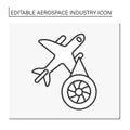 Aeroplane engine line icon Royalty Free Stock Photo