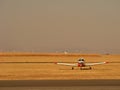 Aeroplane on field