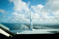 Aeroplane Flying over Gold Coast Australia Tail View