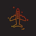 Aeroplane icon design vector