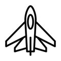 Aeroplane icon or logo in outline