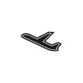 aeroplane icon - vector airplane, travel icon, flight illustration