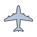 Aeroplane Line vector icon which can easily modify or edit