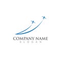 Aeroplane logo icon vector illustration template