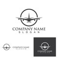 Aeroplane logo icon vector illustration template