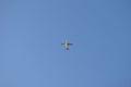 Aeroplane passing over head Royalty Free Stock Photo