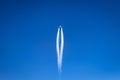 Aeroplane on sky with condensation trails Royalty Free Stock Photo