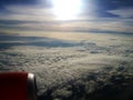 Aeroplane view from window Royalty Free Stock Photo