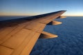 Aeroplane wing Royalty Free Stock Photo