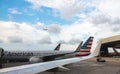 Aeroplanes of American Airlines in the hub