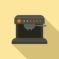 Aeropress coffee machine icon, flat style