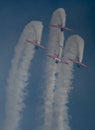 Aeroshell Aerobatic Team Finishing Upside Down Loop Royalty Free Stock Photo