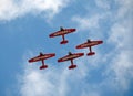 Aeroshell Aerobatic team flying over Florida Royalty Free Stock Photo