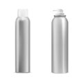 Aerosol can. Aluminum cylinder hairspray tin