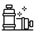 Aerosol cans icon, outline style