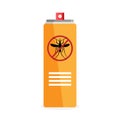 Aerosol from mosquitoes of mosquitoes and insects. Flat icon. Vector object isolated on white background.