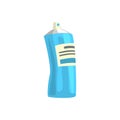 Aerosol paint blue spray bottle. Artistic equipment colorful cartoon vector Illustration Royalty Free Stock Photo