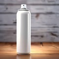 Aerosol spray can, empty blank generic product packaging mockup